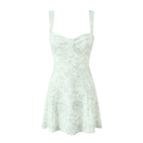 New Sleeveless Print Slim Short Dress In Autumn-Outfit