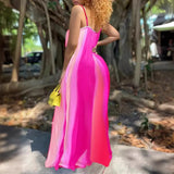 Fongt Summer New Women's Sexy Printed Sexy Suspension Dress