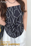 Women Irregular Hem Backless Camisole, Boat Neck Sleeveless Off-the-shoulder Tops, Black/