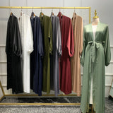 Casual Swing Plus Size Cardigan Robe Drawstring Sleeve