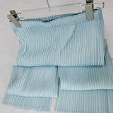 Fongt Folded Casual Trousers Women Simple And Comfortable Elastic High-Waist Straight Trousers Solid Color Wrinkles Trousers