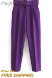 Hidden Button Blazer Pants Set Suits Women High Street Ladies Office Pants Matching Set Spring Autumn Blazer Coat