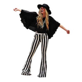 Vertical Stripes Bell-bottom Casual Wide