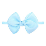 1piece Solid Colors Bowknot Baby Headband For Girls Nylon Elastic Hair Bands Handmade Turban Headwear Hair