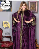 Velvet Long Maxi Dress African Dresses for Women 2021 New African Clothes Dashiki Hijab Abaya Dubai Boubou Robe Africaine