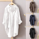 Fongt Casual Wind Pure Color Shirt Spring And Autumn New Women's Cardigan Double Pocket Long Sleeve Temperament Jacket Women's