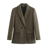 Fongt Homemade New Women's Clothing Seam-Sleeding Casual 4-Colored Suit Jacket