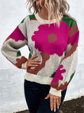 Fongt Autumn And Winter Round Collar Long Sleeve Knitted Fashion Tie With A Casual Jacket Sweater Woman