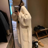 Fongt Languid Wind Long Sweater Coat Women's Autumn And Winter New Loose High-End Feeling Thick Knitted Open Coat