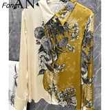 Woman Blouse 2023 Color Block Silk Shirt Mulberry Silk Top Beautiful Women's Blouses In Promotions Women's
