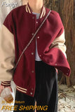 Baseball Jacket Coat Women Oversized 2023 Spring Korean Loose Patchwork Pocket Outerwear Girls Tops