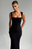 Fongt Women's Summer Dress 2025 New Sexy Collar Women's Clothing To Show Skinny Solid Color Dress