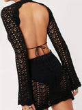 Fongt Knitted Empty Beach Burqas With Long-Sleeved Beach Skirts