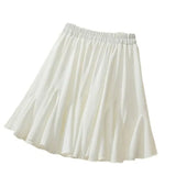 Fongt Women's Clothing INS Burst High-Waisted Ponpony Ponhos Side Half-Body Skirt Thin Cash Waist Skirt