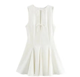 Fongt Homemade New Women's Classic Wide-Swibted Bow Dress 4661/316