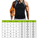 Men Zipper Nepprene Sauna Vest Sauna Suit Men Corset Body Shaper Belly Fat Steampunk Slimming Reducer Latex