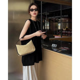 Fongt Fashion Collar Sleeveless Vest Loose Dress Sweet Sweet Folded Skirt Set