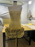 Spring And Summer New Women's Gold Beads Sexy Corset Dress Tight Floral