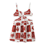 Fongt New Print Sling With Lace A Short Dress Dress
