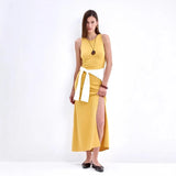 Fongt Autumn And Winter Hot Vest Sweater Skirt Elegant Open Fork Tight Skirts Ins