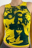 Vintage Girl Graphic Crop Tank Top-Outfit