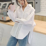 Solid Loose Women Shirt Spring Elegant Clothes Autumn New Cotton White Blouse Women Vintage Long Sleeve Tops Blusas