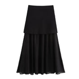 Fongt Women's New Button Knitted Vest Skirt 4192015 4192016