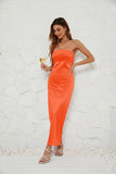 Fongt Women's Solid-Colored Tight-Back-Sined Dress