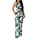 Fongt New Urban Casual Print Women's Trousers Suit