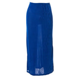 Women‣s Casual High Waist Tight Skirt Summer Personality Solid Color Stretch Long Skirts Woman Fashion