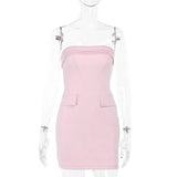 2024 New Fashionable Hip Skirt Temperament Sexy Bag Cover Tube Top Dress Women Elegant Sexy Party Dress Club Clothing-Outfit