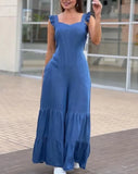 E-Commerce Independent Station Agaric Side Sling Lady Horn One-Piece Trousers-Outfit