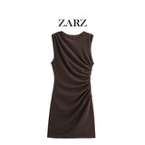Fongt Homemade New Women's Classic Folded Decorative Short Dress 3067260