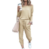 Fongt New Ebay Burst Round-Neck Solid-Color T-Shirt + Casual Trousers Fashion