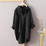 Fongt Casual Wind Pure Color Shirt Spring And Autumn New Women's Cardigan Double Pocket Long Sleeve Temperament Jacket Women's