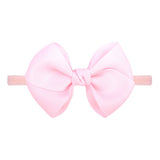 1piece Solid Colors Bowknot Baby Headband For Girls Nylon Elastic Hair Bands Handmade Turban Headwear Hair