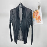Fongt Folding Daily Commuter Shirt Women Folded Single-Caught Open Shirt 25 Summer New Air Conditioning Shirt
