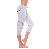 Waist Button Pocket Yoga Cropped