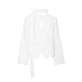 Fongt New Lace With Female Niche Design Temperament V-Neck High-End Suit Jacket