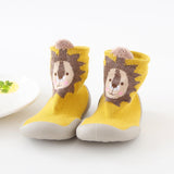 Baby Knitted Leopard Floor Socks Shoes with Rubber Soles Infant Anti-slip Indoor Socks Newborn Spring Summer