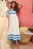 Fongt Southeast Asia New Small Flower Wave Sling Skirt High-End Temperament A-Line Dress-88166-Outfit