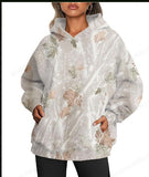 Fongt Hooded Sweatshirt Network Red Hooded Foliage New Hot-Selling Printed Coat