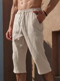 Fongt Men's Summer Cotton Slack Seven-Point Trousers