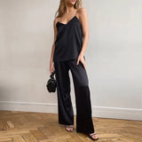 Black Satin Sleepwear Women