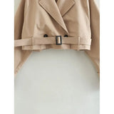Fongt 2025 Spring New Women's Clothing With Belted Long-Sleeved Casual Windwear Coat