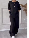 Fongt New Women's Fashion Pure Color Cotton Slack Suit Pants