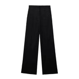 New Women's Double-Breasted Suit Jacket Straight Trousers 8194394 8003394-Outfit