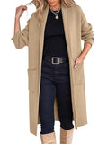Fongt Women's New Autumn And Winter Fashion Women's Long Hair To Open The Jacket