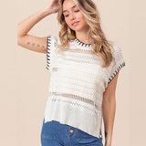 Fongt Short Beach Women's Hollow Knitting Line Bikini Hoodie