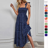 Fongt Shooting 2026Wish Spring Sexy Bareback Print Holiday Wind Sling Dress Woman